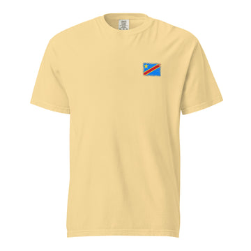 Congo Flag Tee | Front | Unisex | Heavyweight Cotton