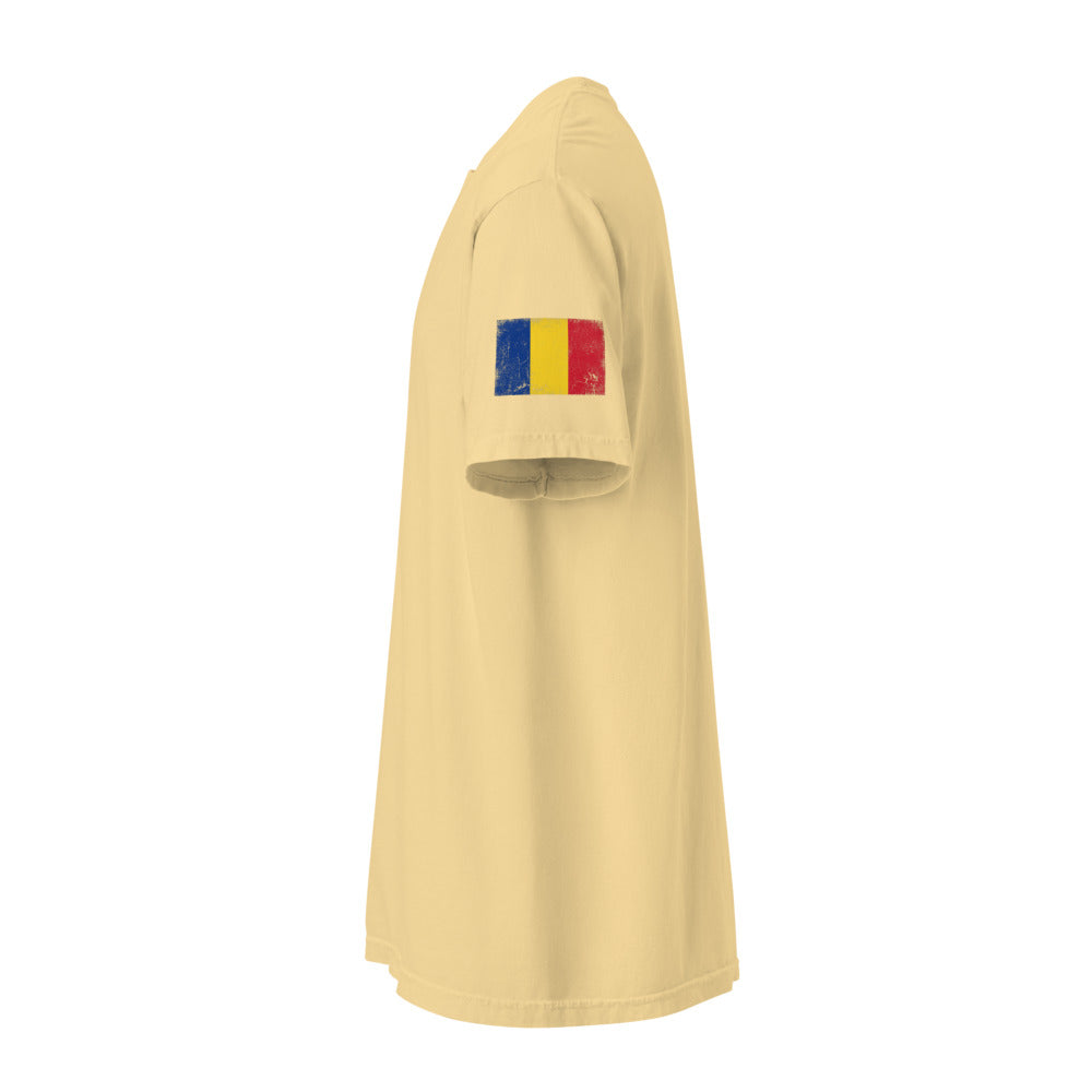 Romania Flag Tee — Sleeve — Butter