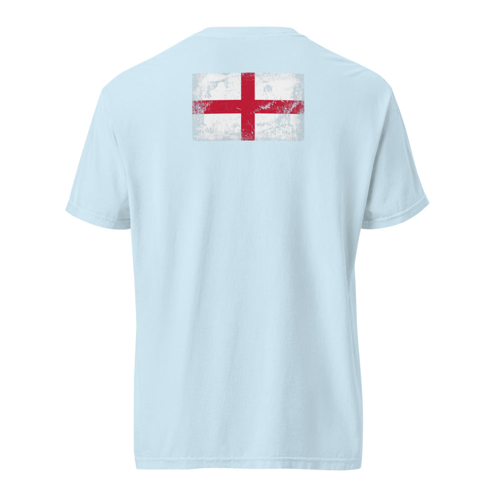 England Flag Tee — Back — Chambray