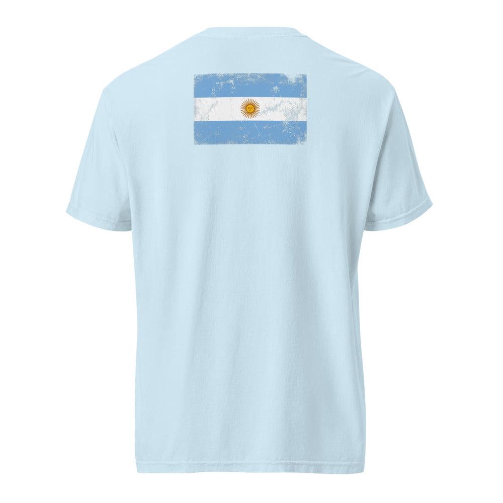 Argentina Flag Tee — Back — Chambray