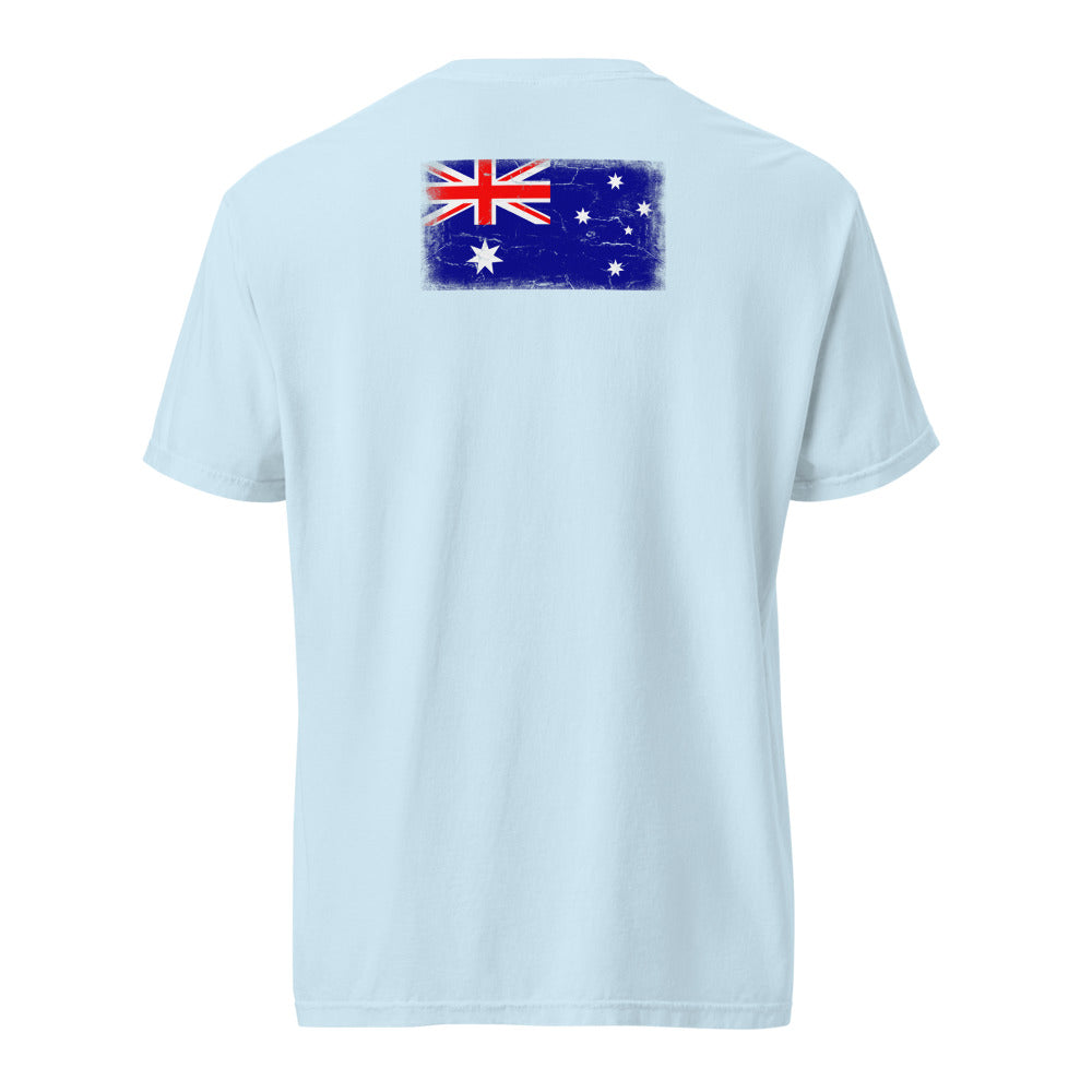 Australia Flag Tee — Back — Chambray
