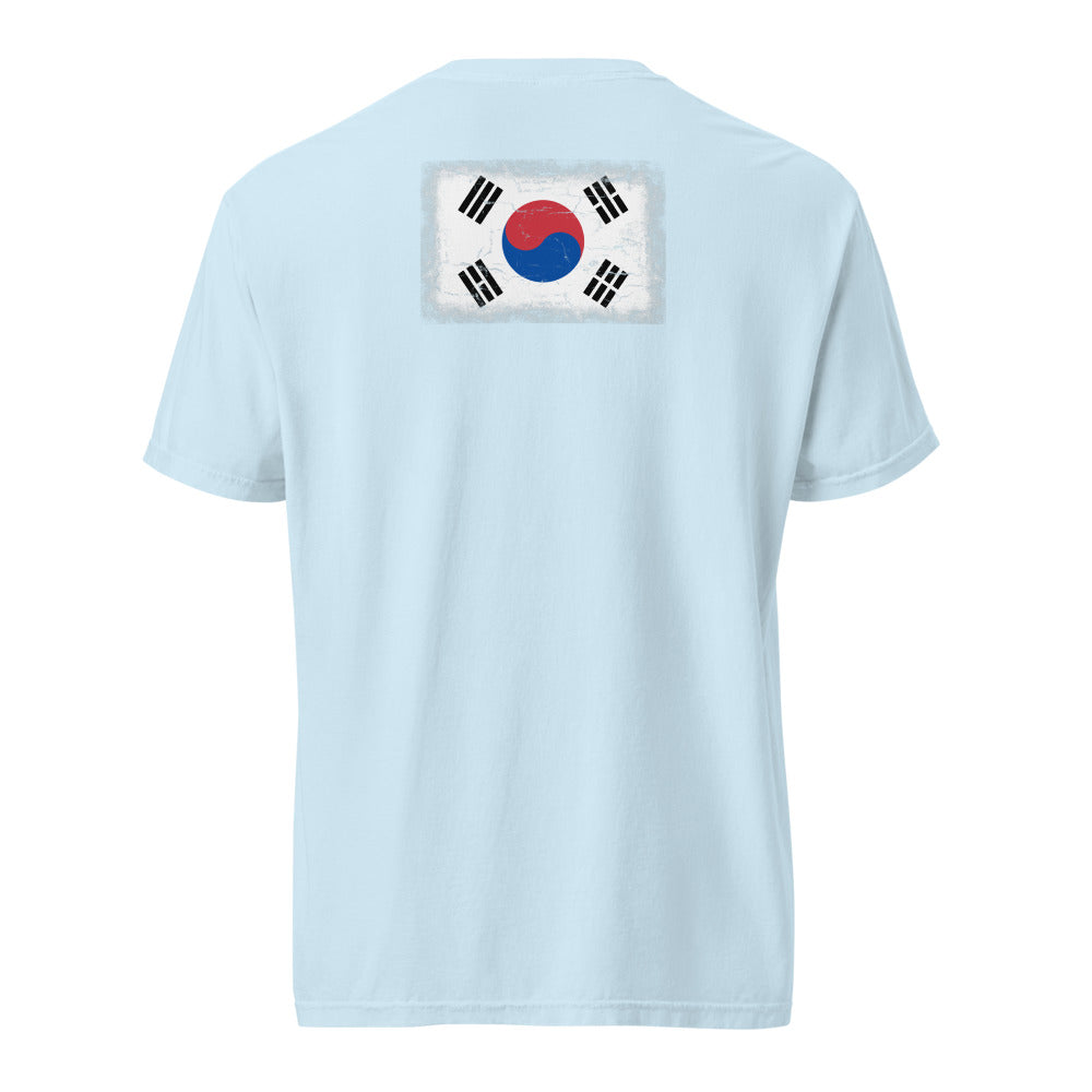 South Korea Flag Tee — Back — Chambray