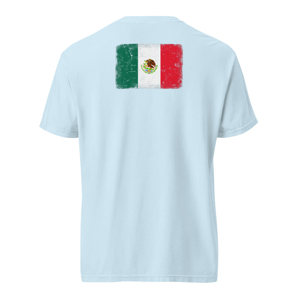 Mexico Flag Tee — Back — Chambray