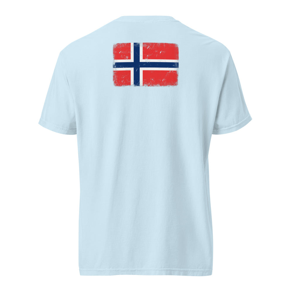 Norway Flag Tee — Back — Chambray