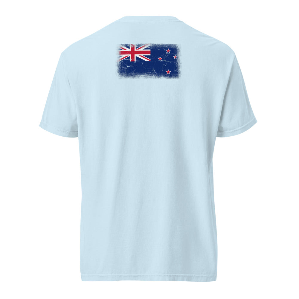 New Zealand Flag Tee — Back — Chambray