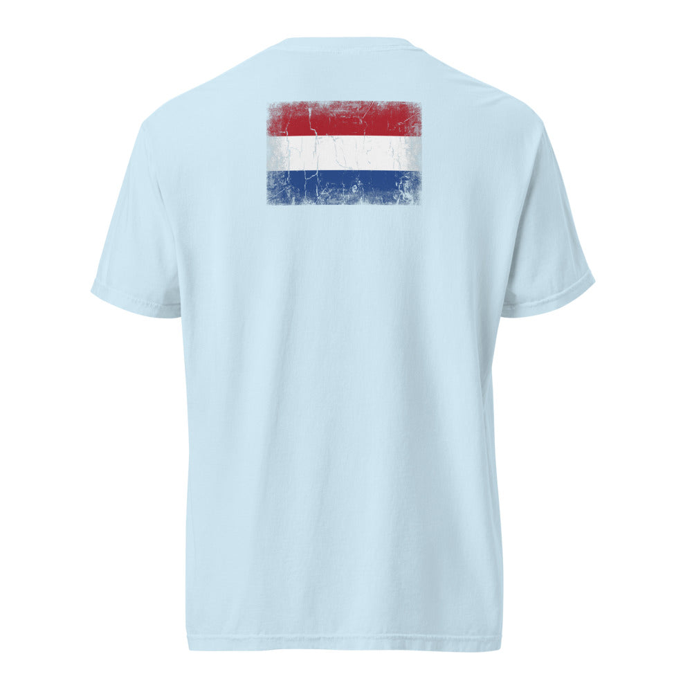 Netherlands Flag Tee — Back — Chambray