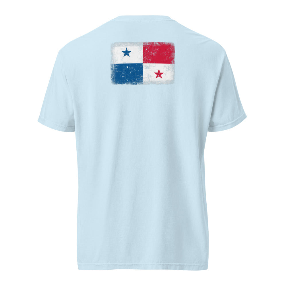 Panama Flag Tee — Back — Chambray