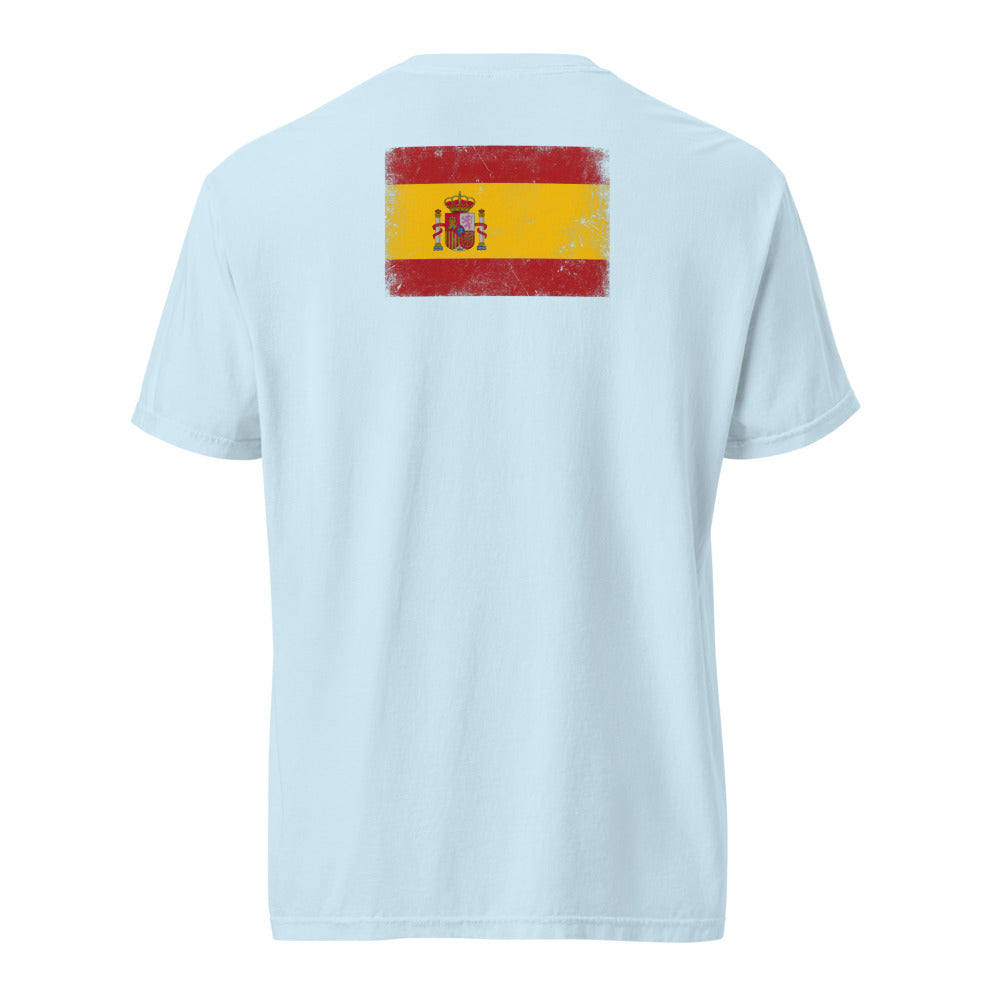 Spain Flag Tee — Back — Chambray