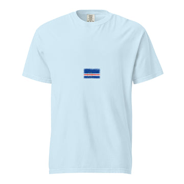 Cape Verde Flag Tee | Minimal | Unisex | Heavyweight Cotton