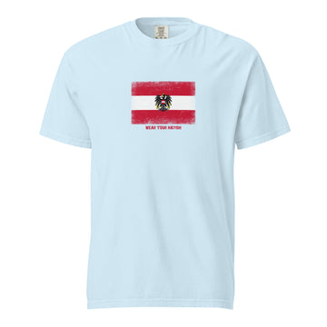 Austria Flag T-Shirt | Unisex | Heavyweight Cotton