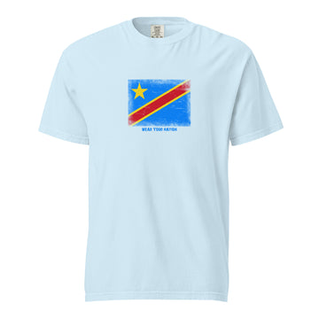 Congo Flag T-Shirt | Unisex | Heavyweight Cotton
