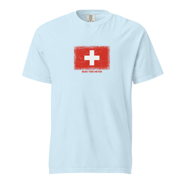 Switzerland Flag T-Shirt | Unisex | Heavyweight Cotton