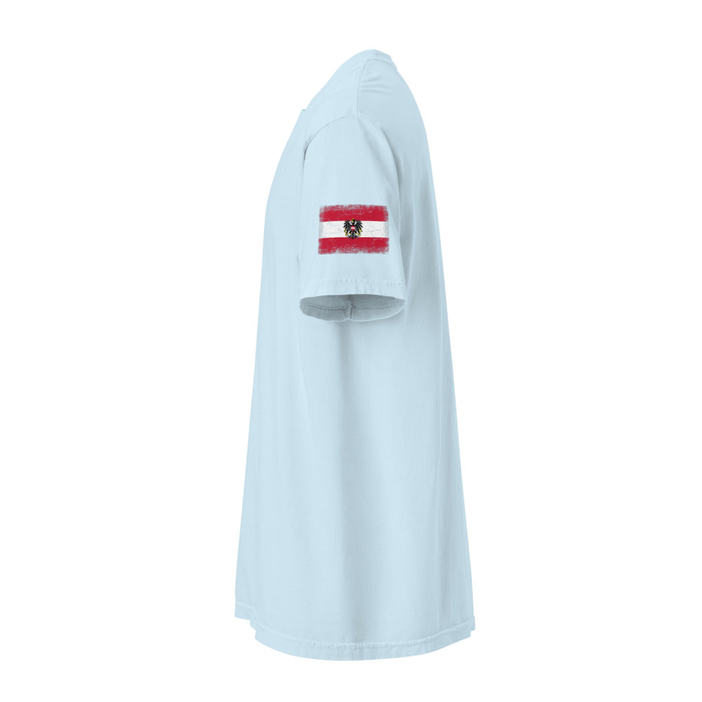 Austria Flag Tee — Sleeve — Chambray