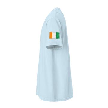 Côte d'Ivoire Flag Tee | Sleeve Badge | Unisex | Heavyweight Cotton