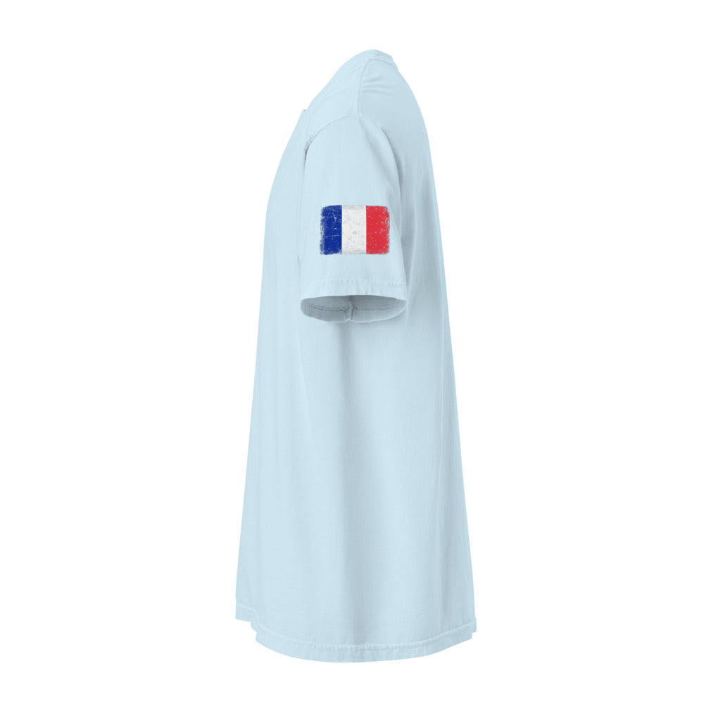 France Flag Tee — Sleeve — Chambray