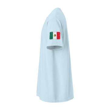 Mexico Flag Tee | Sleeve Badge | Unisex | Heavyweight Cotton