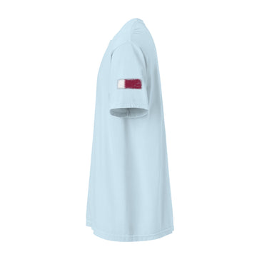 Qatar Flag Tee | Sleeve Badge | Unisex | Heavyweight Cotton
