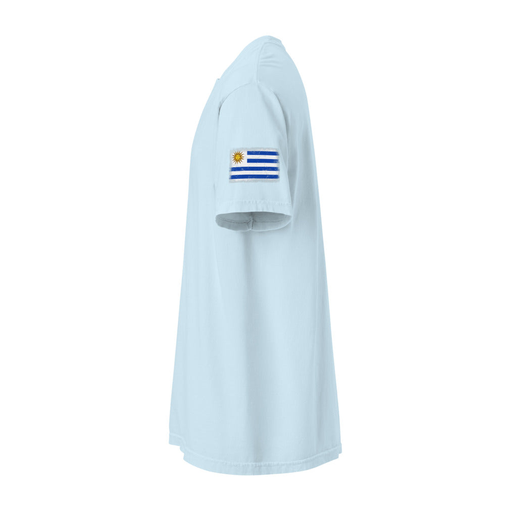 Uruguay Flag Tee — Sleeve — Chambray