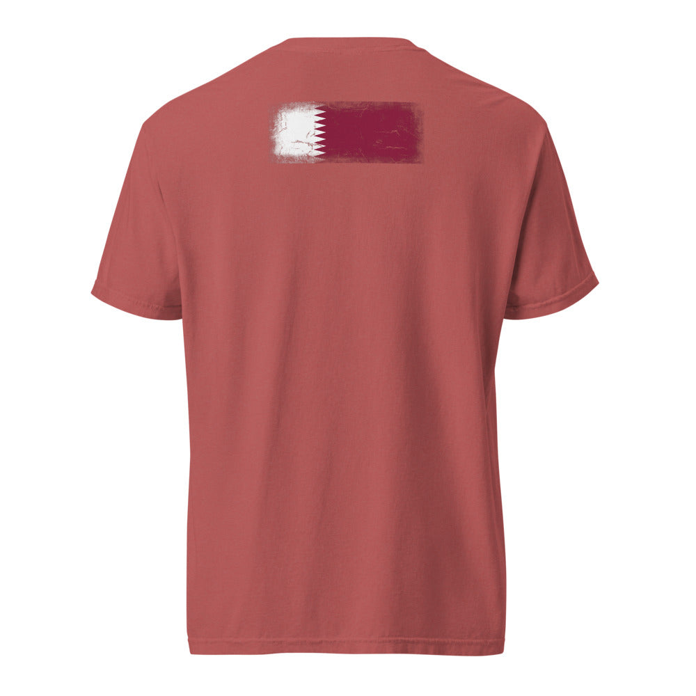 Qatar Flag Tee — Back — Crimson