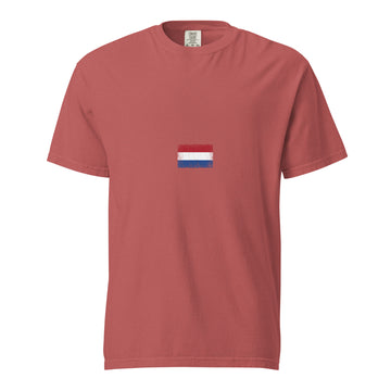 Netherlands Flag Tee | Minimal | Unisex | Heavyweight Cotton