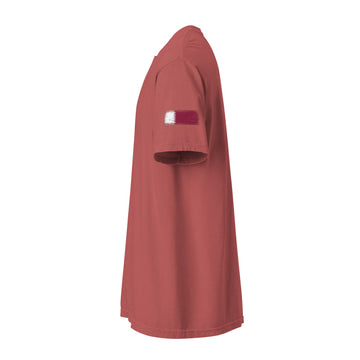 Qatar Flag Tee | Sleeve Badge | Unisex | Heavyweight Cotton