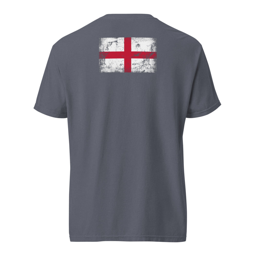 England Flag Tee — Back — Denim