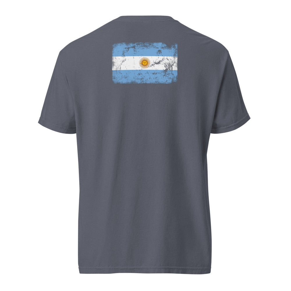 Argentina Flag Tee — Back — Denim