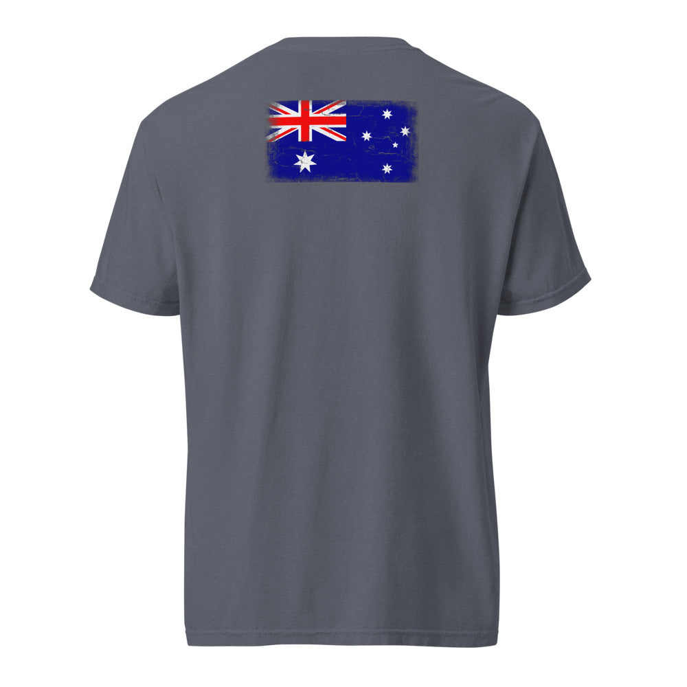 Australia Flag Tee — Back — Denim
