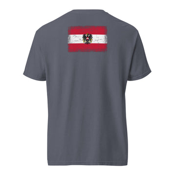 Austria Flag Tee | Back Print | Unisex | Heavyweight Cotton