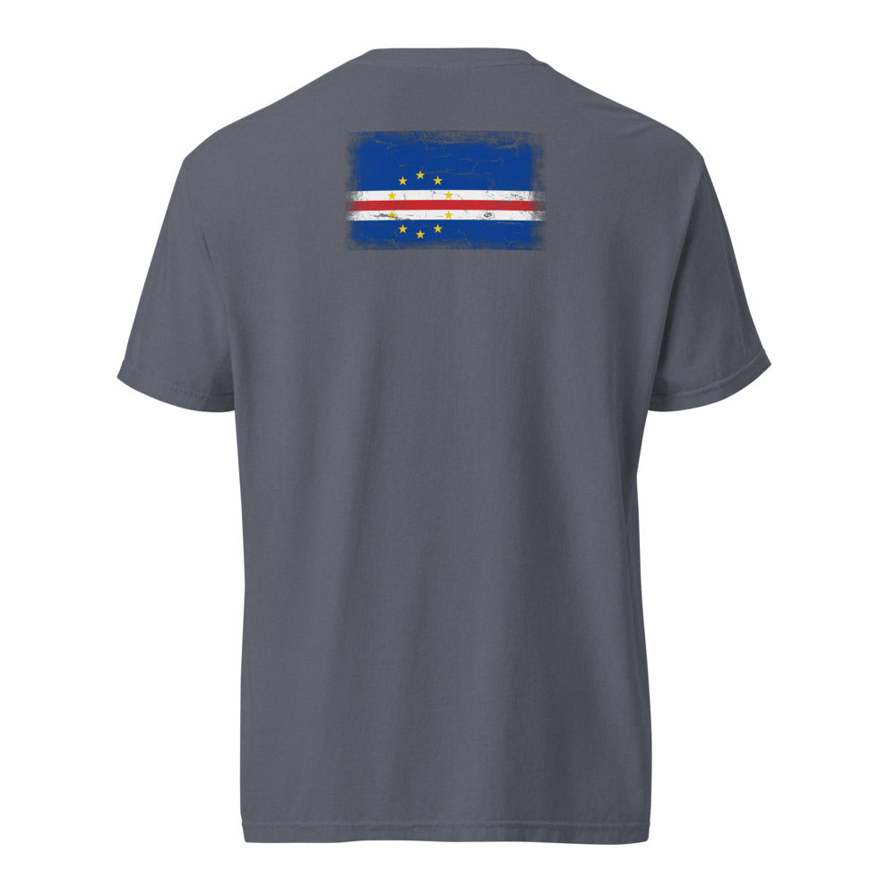Cape Verde Flag Tee — Back — Denim