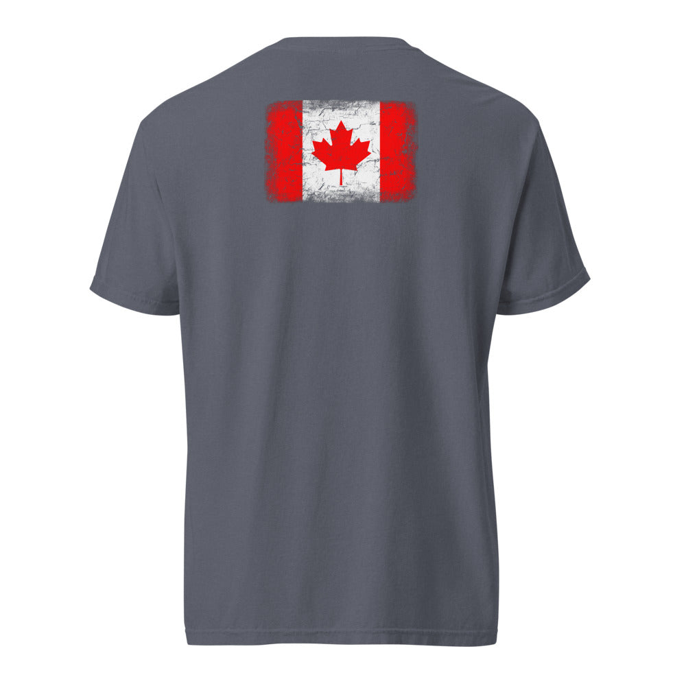 Canada Flag Tee — Back — Denim