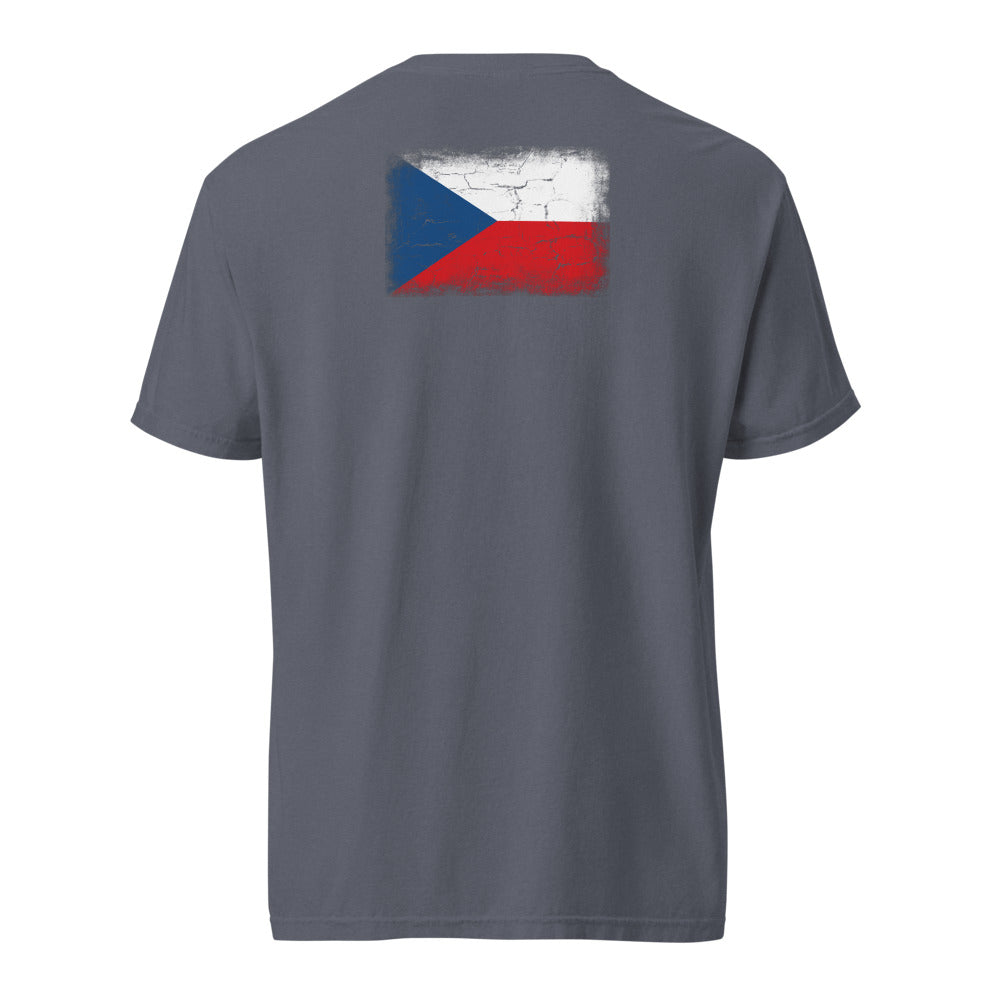 Czechia Flag Tee — Back — Denim