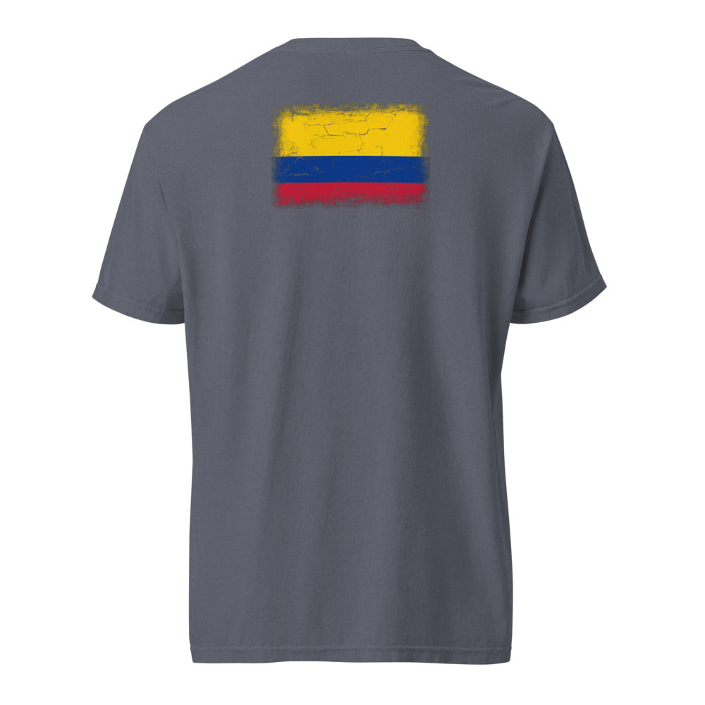 Colombia Flag Tee — Back — Denim
