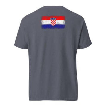 Croatia Flag Tee | Back Print | Unisex | Heavyweight Cotton