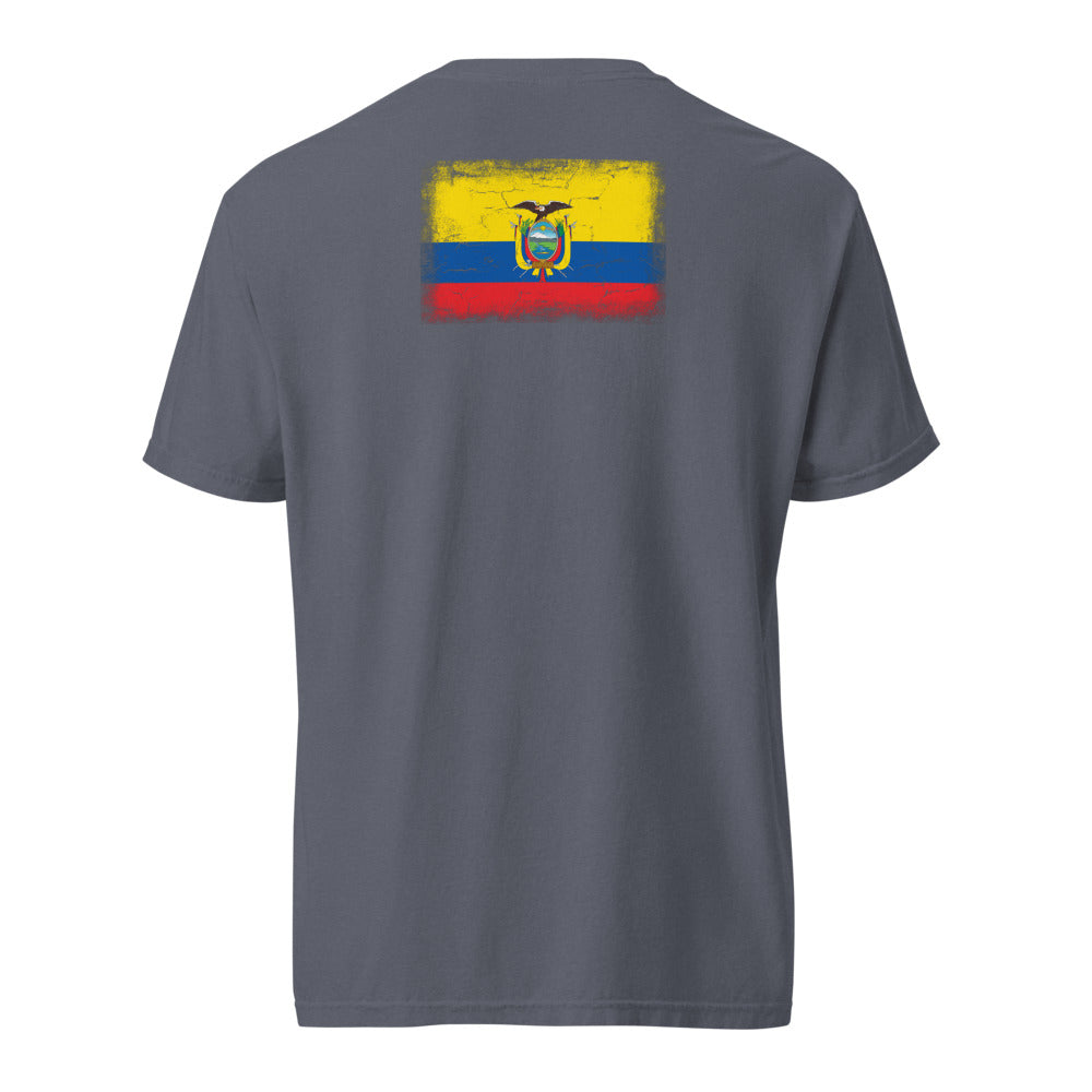Ecuador Flag Tee — Back — Denim