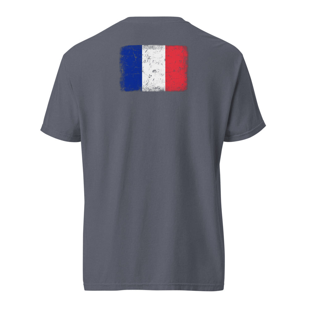 France Flag Tee — Back — Denim