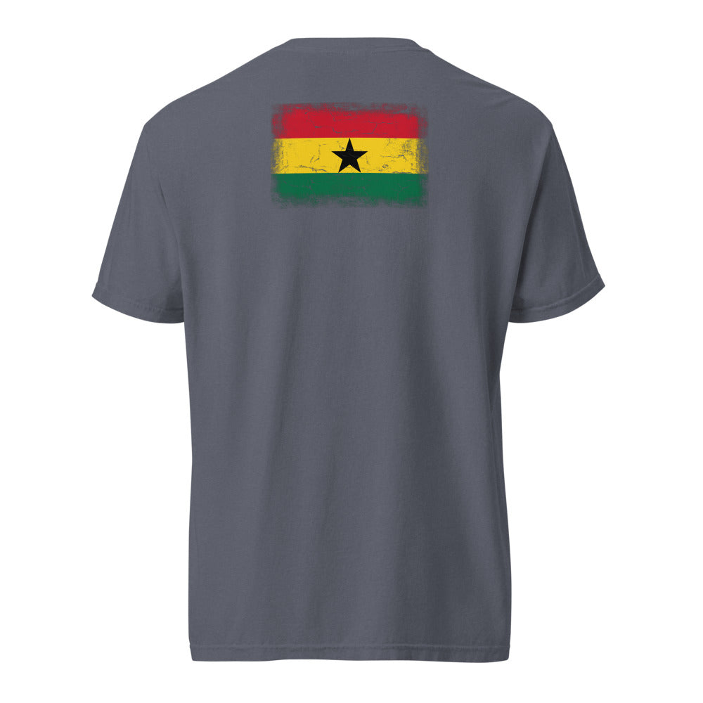 Ghana Flag Tee — Back — Denim