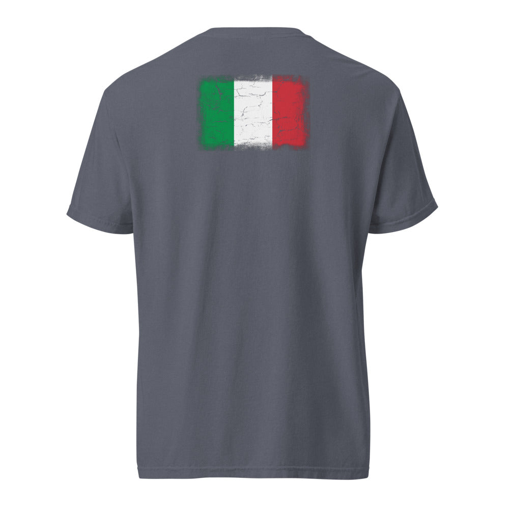 Italy Flag Tee — Back — Denim