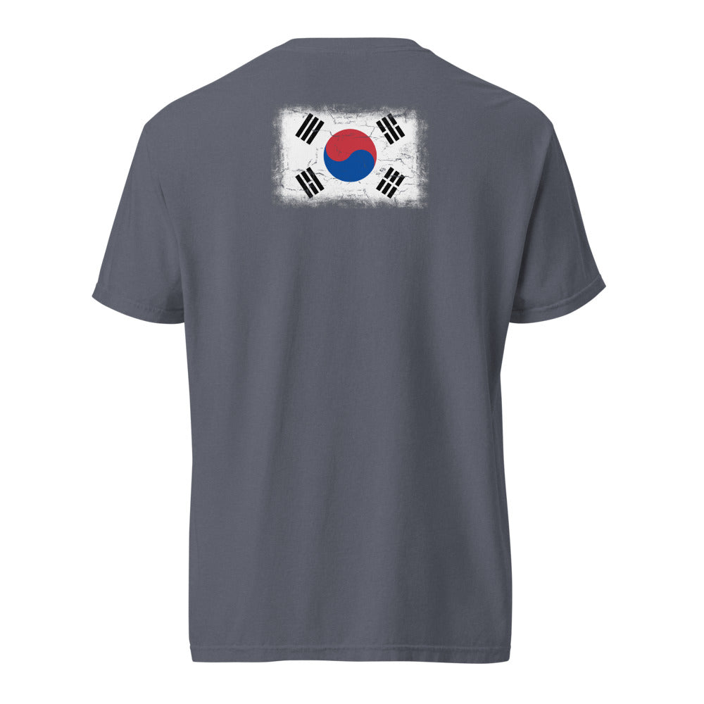 South Korea Flag Tee — Back — Denim