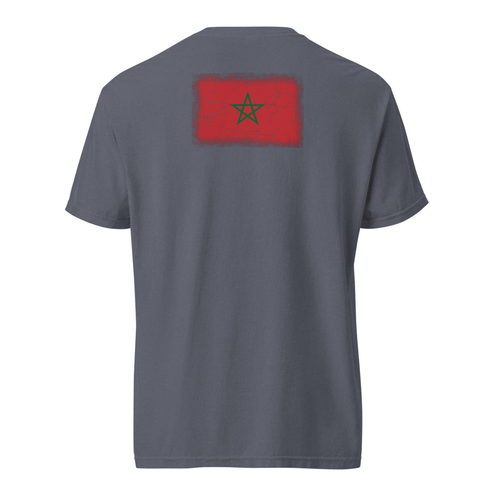 Morocco Flag Tee — Back — Denim