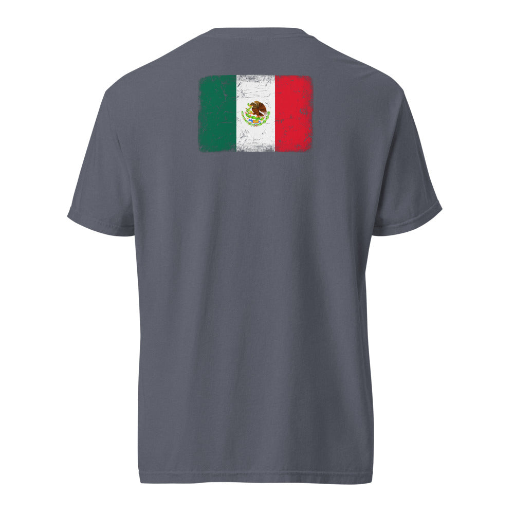 Mexico Flag Tee — Back — Denim