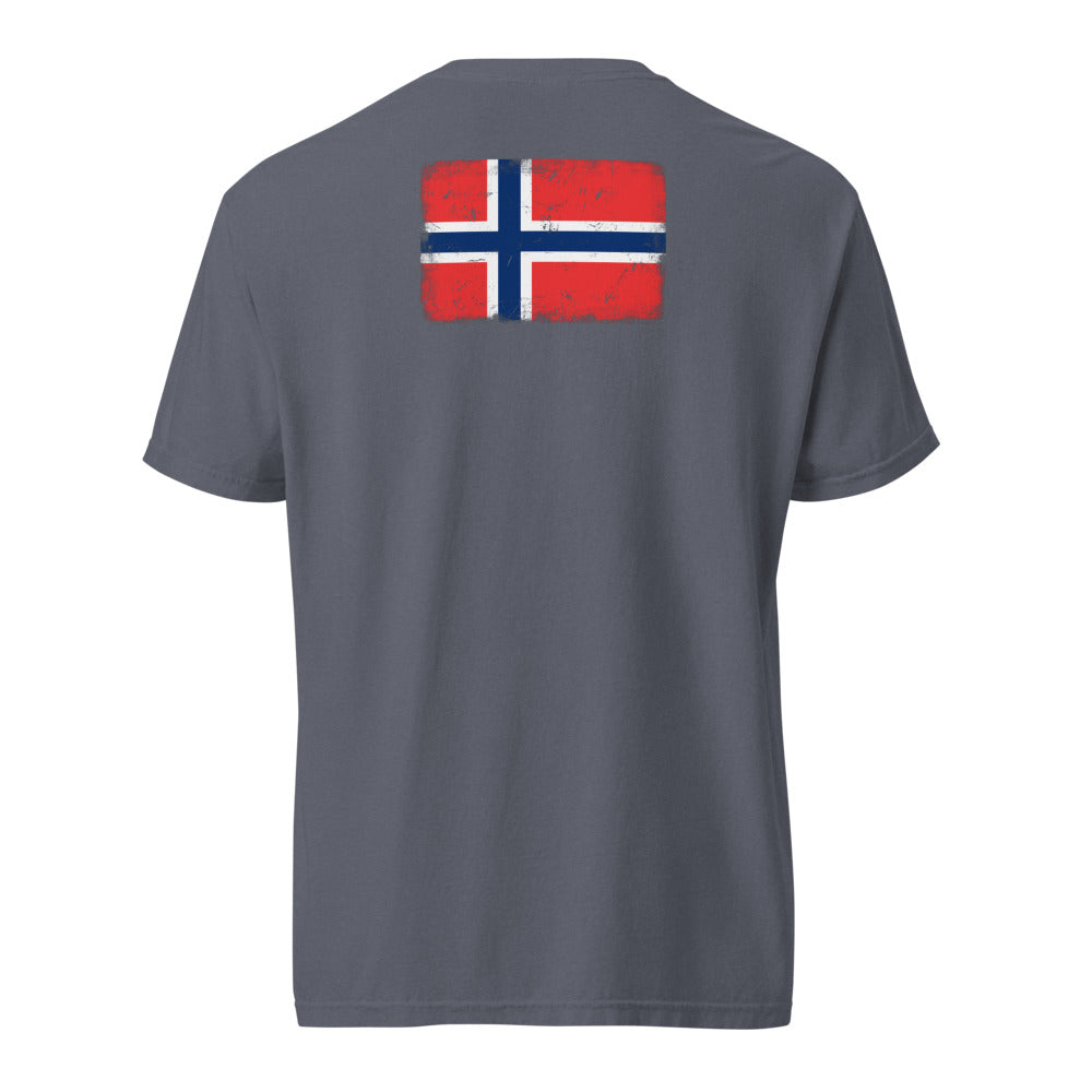 Norway Flag Tee — Back — Denim