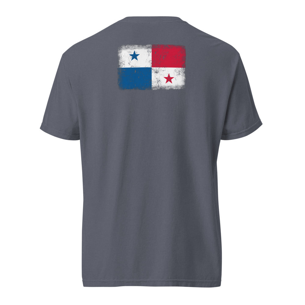 Panama Flag Tee — Back — Denim