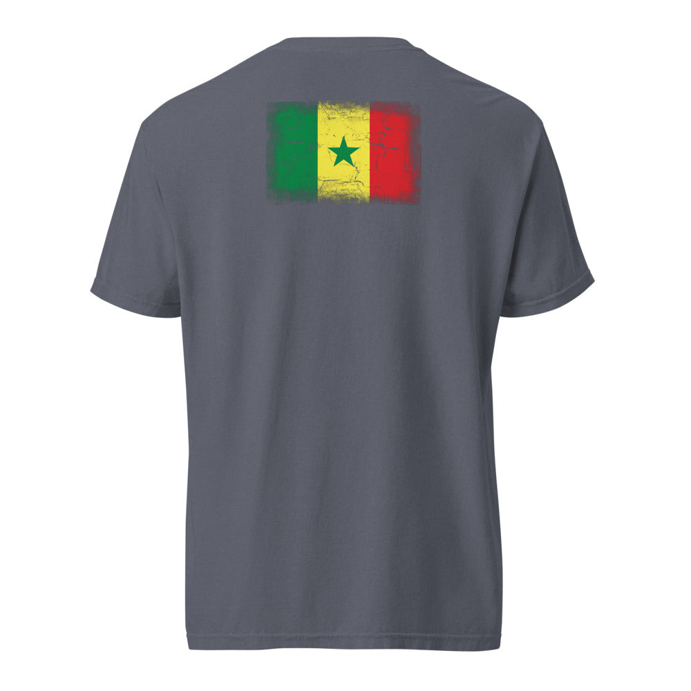 Senegal Flag Tee — Back — Denim