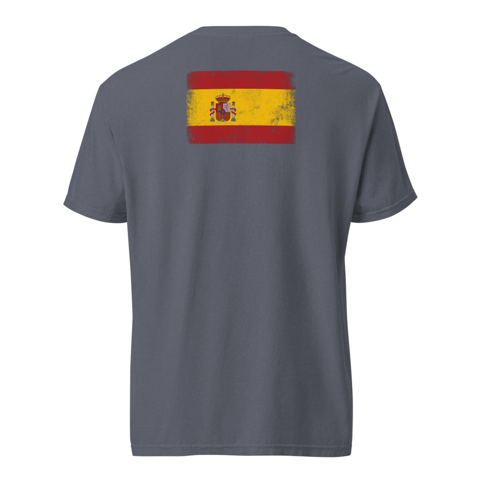 Spain Flag Tee — Back — Denim