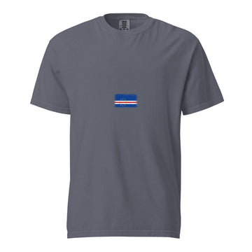 Cape Verde Flag Tee | Minimal | Unisex | Heavyweight Cotton