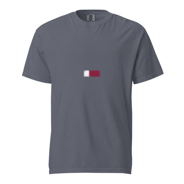Qatar Flag Tee | Minimal | Unisex | Heavyweight Cotton
