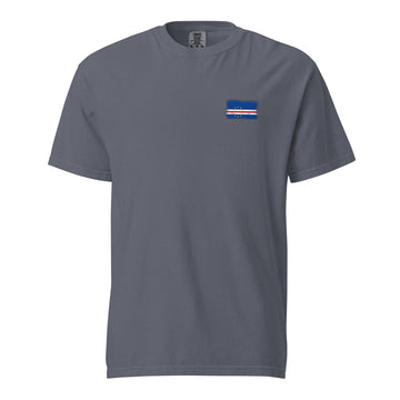 Cape Verde Flag Tee | Front | Unisex | Heavyweight Cotton
