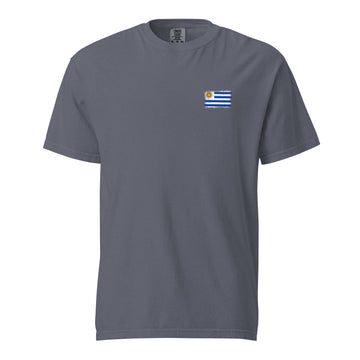Uruguay Flag Tee | Front | Unisex | Heavyweight Cotton