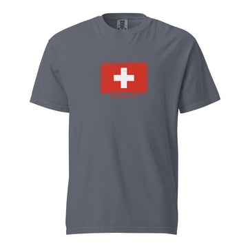 Switzerland Flag T-Shirt | Unisex | Heavyweight Cotton